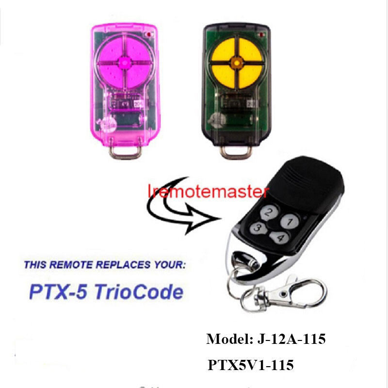 För PTX5 V1 TrioCode Gate Remote Door Replacement 433,92MHz Rolling Code